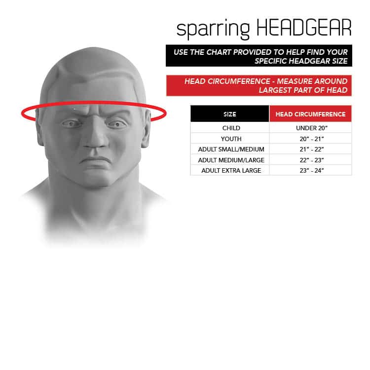 Dyna Sparring Gear Size Chart